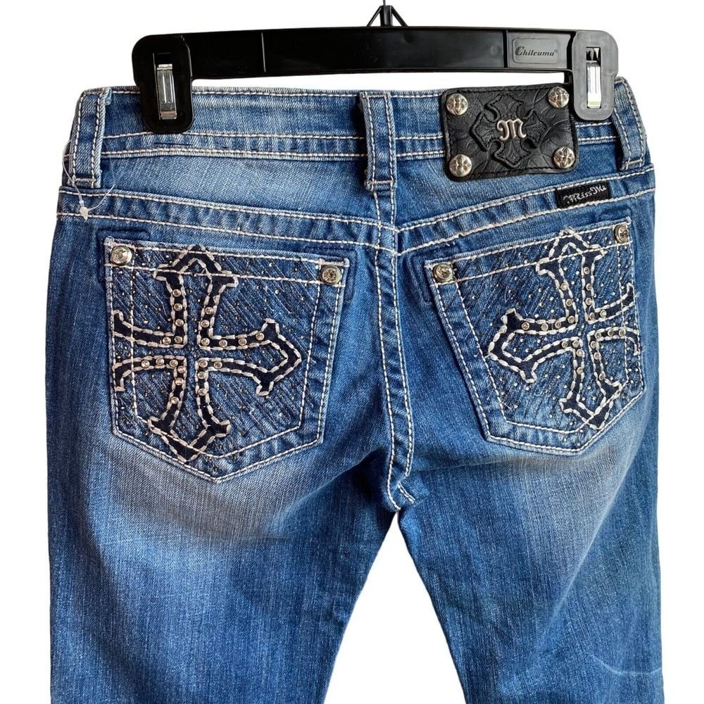 Miss Me Blue Embellished Boot Cut Jeans